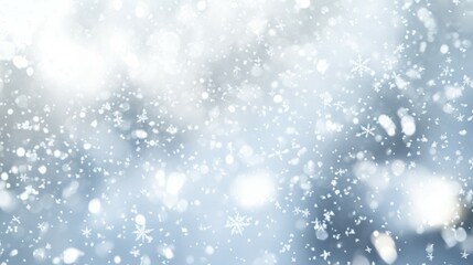 Obraz premium Snow in winter close-up. Macro image of snowflakes, winter holiday background.