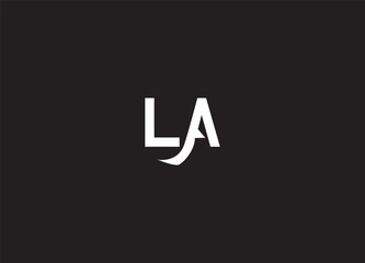 LA initial logo design and letter and monogram logo design
