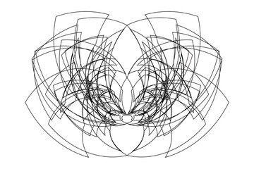 op art creative geometric pattern, abstract halftone lines black and white background, vector modern design element