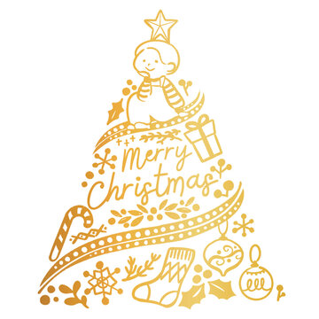 金色のクリスマスツリー