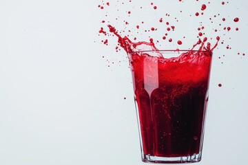 Red Liquid Splashing in Glass Drinks Photography Food Beverage