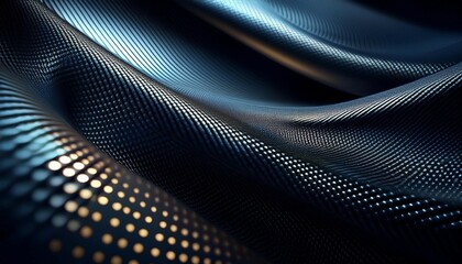 luxury carbon fiber background featuring metallic dots and flowing textures