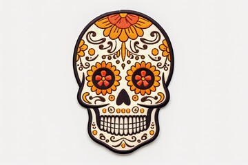 day of the dead sugar skull calavera Dia de los Muertos vector illustration
