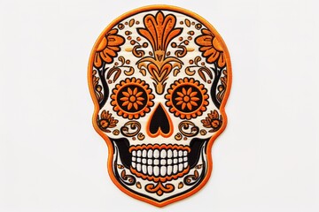 day of the dead sugar skull calavera Dia de los Muertos vector illustration
