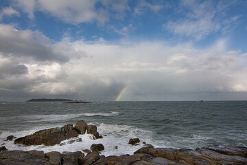 Paysage de tempête en Bretagne-France