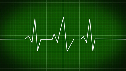 Naklejka premium heart beat on monitor