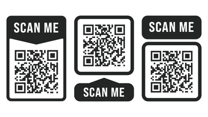 QR Code Ready to Use Isolated On White Background