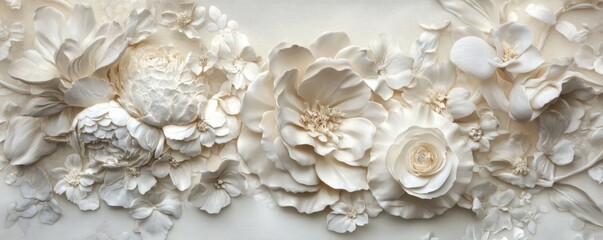 White floral composition