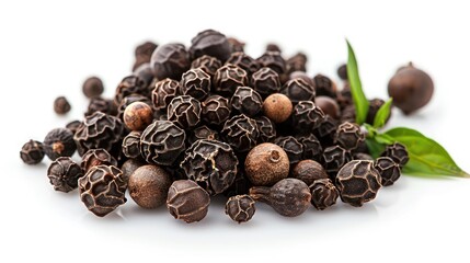 Fototapeta premium A rich black pepper , isolated on a white background