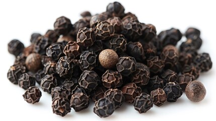 Obraz premium A rich black pepper , isolated on a white background