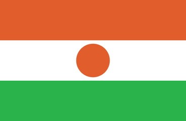 Vector Niger National Flag icon. Flag design of Niger.