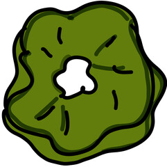 A hair bands in green color 