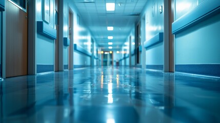 The background is blurred, suggesting an indoor, clinical setting such as a hospital or medical office