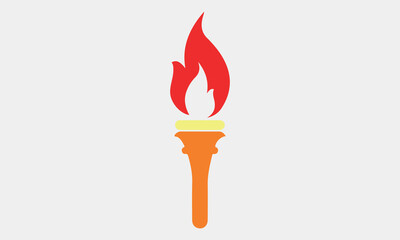 A fire torch art vector illustration art silhouette design