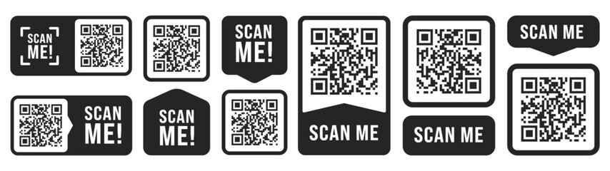QR Code Ready to Use Isolated On White Background
