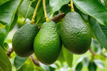 Shopper inspecting avocado for ripeness in grocery store