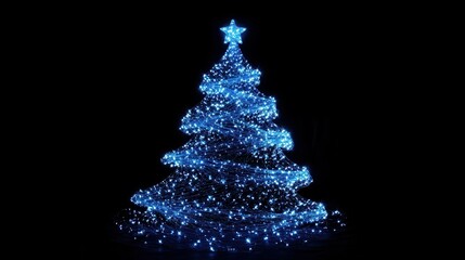 Sparkling Christmas tree lights.