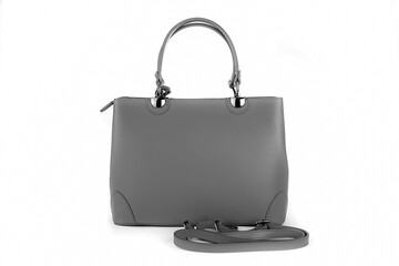 Bag clutch isolated on white fashion leather