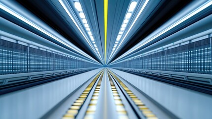 Obraz premium Brightly lit chicken farm with hundreds of birds in cages