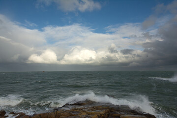 Paysage de tempête en Bretagne-France