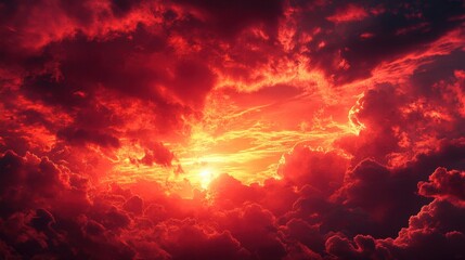 Fototapeta premium Fiery Sunset Sky