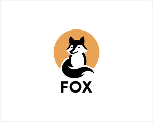 Fox logo design vector illustration