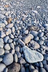 Smooth Gray Pebbles with Natural Volcanic Texture II