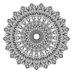 Beautiful floral pattern mandala art isolated on a white background, decoration element for meditation poster, yoga, banner, henna, invitation, cover page, design element mandala art, vector art