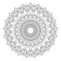 Beautiful floral pattern mandala art isolated on a white background, decoration element for meditation poster, yoga, banner, henna, invitation, cover page, design element mandala art, vector art