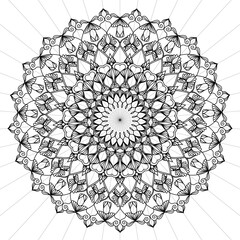 Beautiful floral pattern mandala art isolated on a white background, decoration element for meditation poster, yoga, banner, henna, invitation, cover page, design element mandala art, vector art