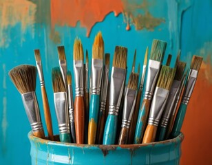 Fototapeta premium brushes and paint