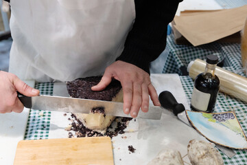 Different kinds of cheeses isolated on white background. Top view.