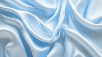 Obraz premium soft blue satin fabric texture for elegant backgrounds