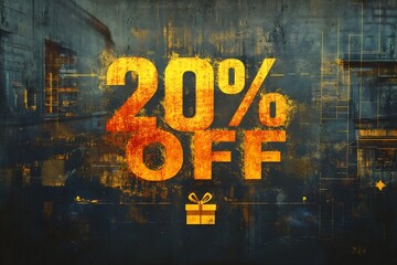 Minimalist 20% discount banner