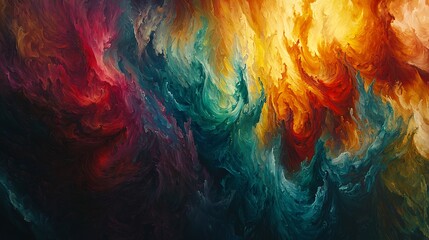 Abstract colorful swirling cloudscape.