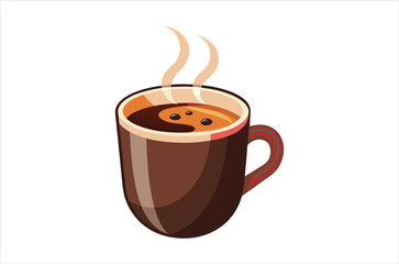 cup of coffee vector,  icon vector illustration, cup of coffee silhouette of a cup of coffee  isolated on a white background, eps, png, svg,  vector,