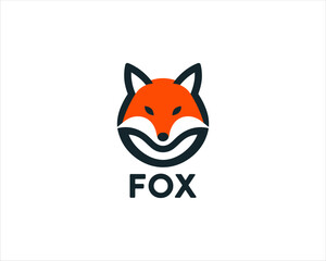 red fox cartoon logo