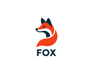 Fox logo design icon symbol vector illustration. Beautiful fox head logo. Colorful fox logo design vector template. © Mamun360