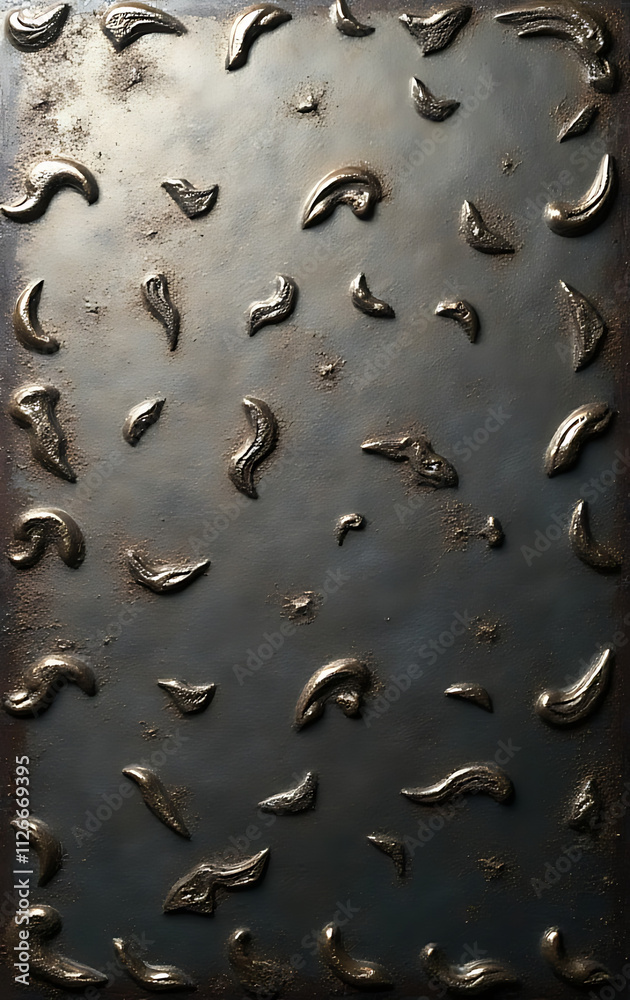 Poster The surface features a unique metal pattern that creates a distinctive textured background for various artistic designs._00001_