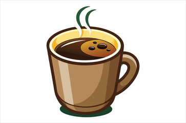 cup of coffee vector,  icon vector illustration, cup of coffee silhouette of a cup of coffee  isolated on a white background, eps, png, svg,  vector,