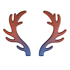 Obraz premium Pair of Decorative Reindeer Horns Icon