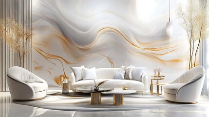 Serene Sanctuary: The Epitome of Modern Luxury & Minimalist Elegance Interior Design Inspiration,Modern Minimalist Living Room,A Modern Living Space with Artistic Flair