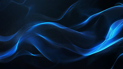 Obraz premium Abstract Futuristic Blue Wave Light Flow Background