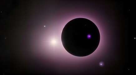 Glow of small spheres floating in the void
