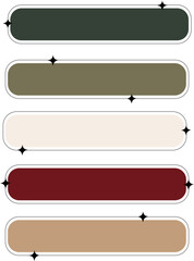 Minimalist Rounded Color Bars with Festive Holiday Tones