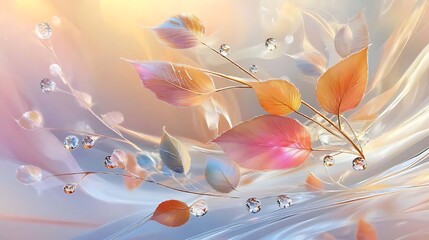 Serene Bloom,Whispers of Spring,Celestial Garden,Abstract Floral Design,Shimmering Petals