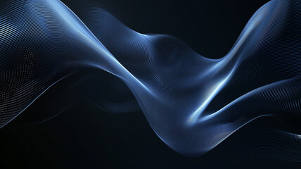 Obraz premium Abstract Futuristic Blue Wave Light Flow Background