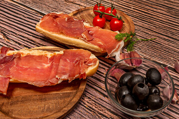 Spanish ham is used in salads, sandwiches or as part of more elaborate dishes