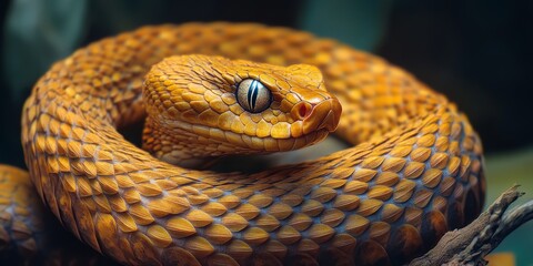 Fototapeta premium Seoane s viper Vipera seoanei is a notable venomous viper species characterized by its distinct features and habitat. This venomous viper species is essential for understanding the ecosystem s