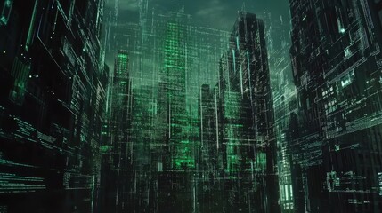 Smart city concept with futuristic technology, internet, big data, and 5G connection, illustrating the digital data network and connectivity shaping the future of urban life